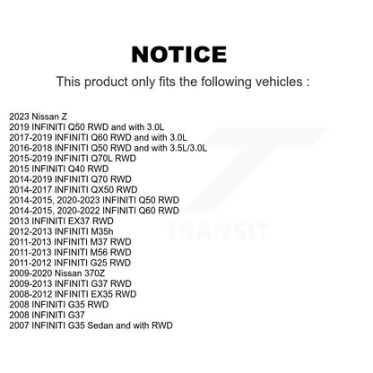 [Avant] Kit d'ensemble roulement de roue et moyeu pour INFINITI G37 Q50 G35 Nissan 370Z QX50 Q60 EX35 M37 G25 Q70 Q70L Q40 M56 EX37 M35h K7T-100793