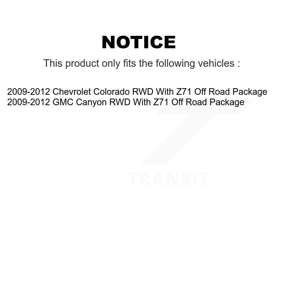 [Avant] Kit d'ensemble roulement de roue et moyeu pour 2009-2012 Chevrolet Colorado GMC Canyon avec Z71 Off Road Package RWD K7T-100816