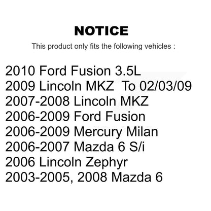 [Avant] Kit de Roulement de roue pour Ford Fusion Mazda 6 Mercury Milan Lincoln MKZ Zephyr K7T-100835