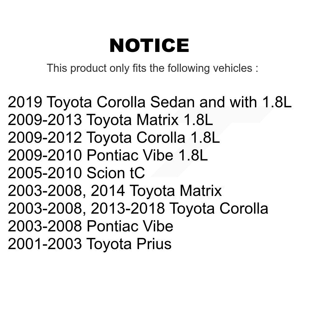 [Avant] Kit de Roulement de roue pour Toyota Corolla Matrix Pontiac Vibe Scion tC Prius iM K7T-100958