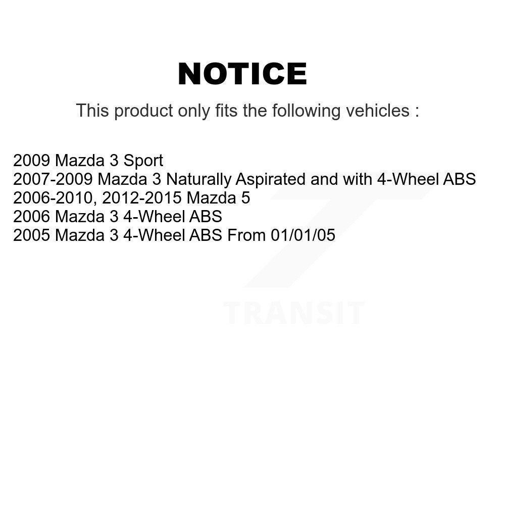 [Avant] Kit de Roulement de roue pour Mazda 3 5 Sport K7T-100990