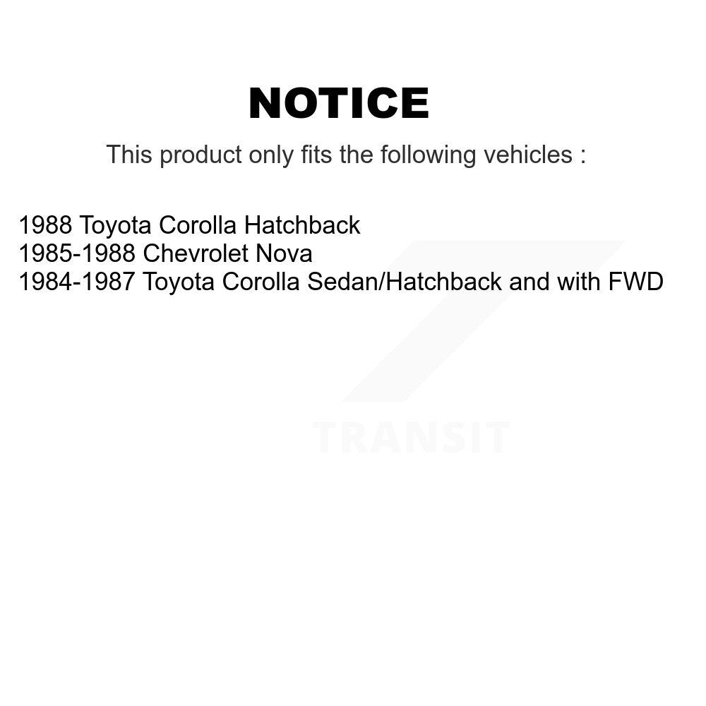 [Avant] Kit de Roulement de roue pour Toyota Corolla Chevrolet Nova K7T-101024