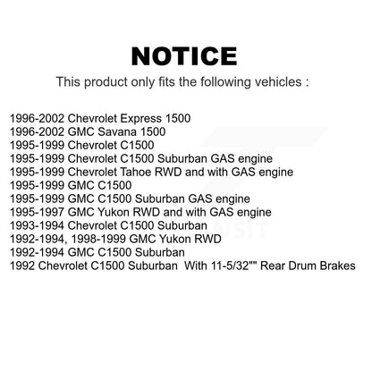 [Avant] Kit d'ensemble disque de frein à disque et moyeu pour Chevrolet C1500 GMC Tahoe Suburban Yukon Express 1500 Savana K8-100006