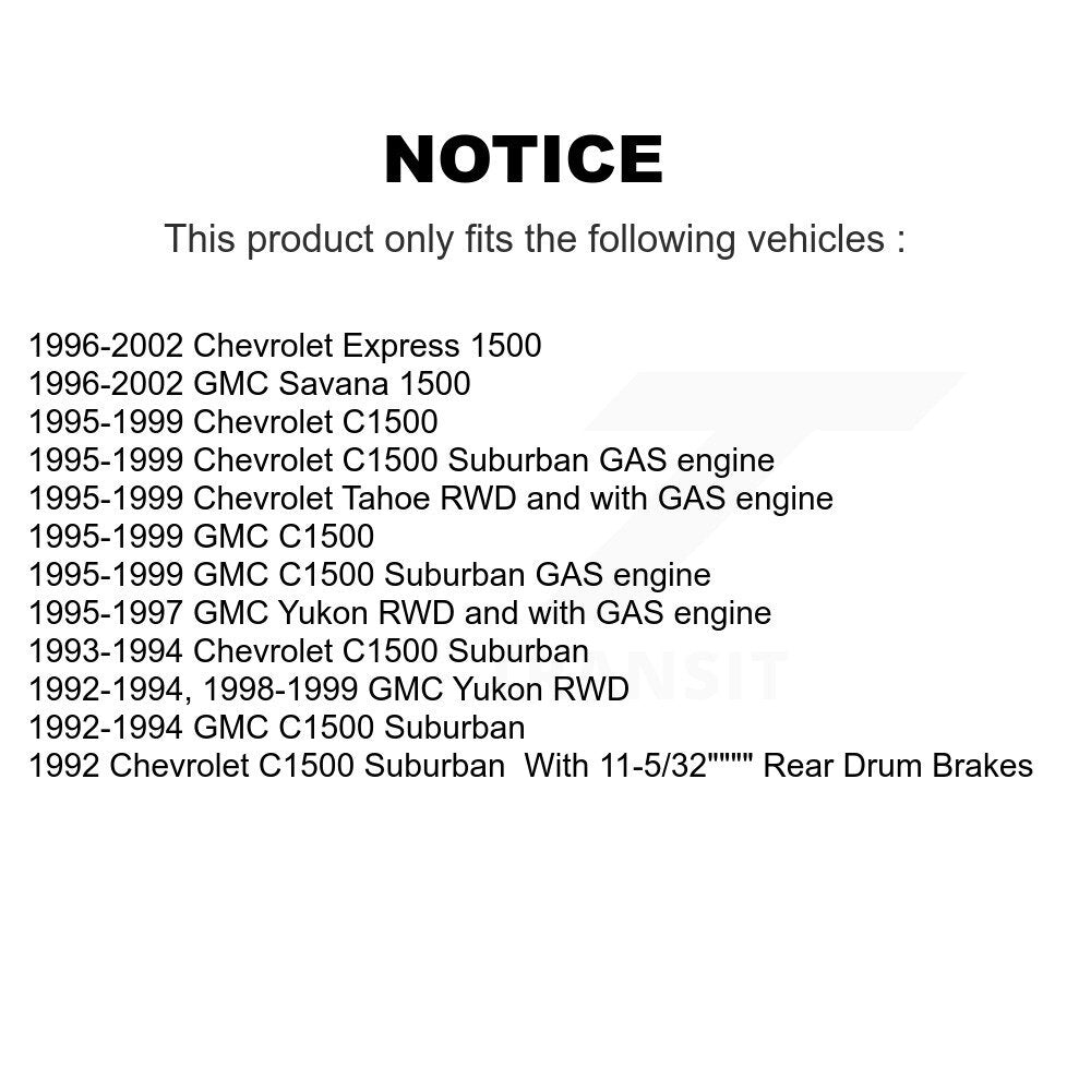 [Avant] Kit d'ensemble disque de frein à disque et moyeu pour Chevrolet C1500 GMC Tahoe Suburban Yukon Express 1500 Savana K8-100006