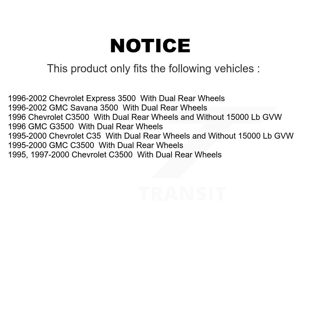 [Avant] Kit d'ensemble disque de frein à disque et moyeu pour Chevrolet Express 3500 C3500 GMC Savana G3500 C35 K8-100009