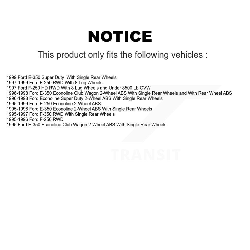 [Avant] Kit d'ensemble disque de frein à disque et moyeu pour Ford F-350 F-250 HD E-250 Econoline E-350 Club Wagon Super Duty K8-100020