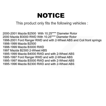 [Avant] Kit d'ensemble disque de frein à disque et moyeu pour Ford Ranger Mazda B2500 B2300 B3000 B4000 K8-100025