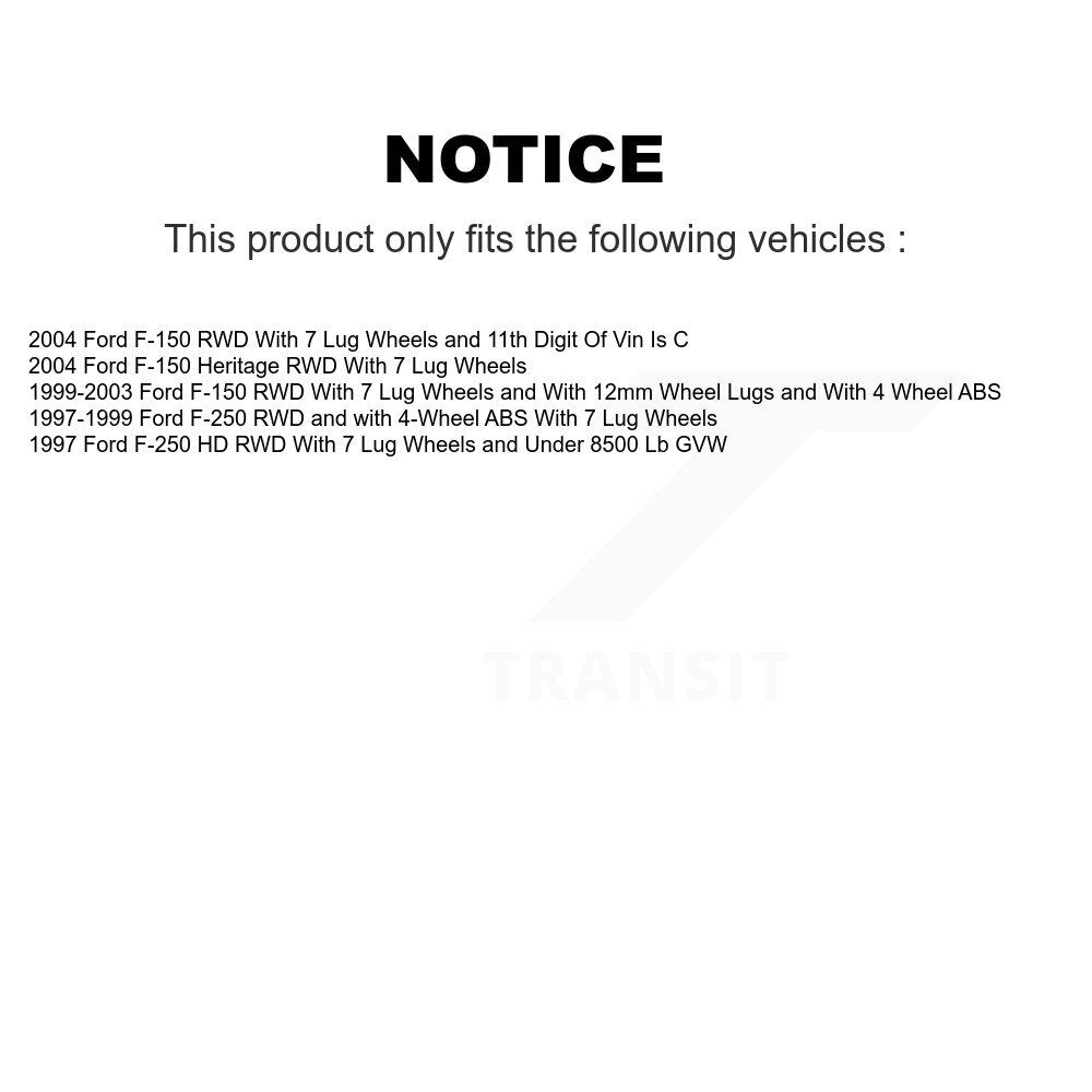 [Avant] Kit d'ensemble disque de frein à disque et moyeu pour Ford F-150 F-250 HD Heritage K8-100027