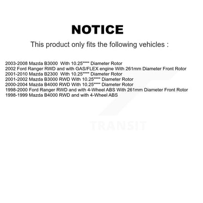 [Avant] Kit d'ensemble disque de frein à disque et moyeu pour Ford Ranger Mazda B3000 B2300 B4000 K8-100028