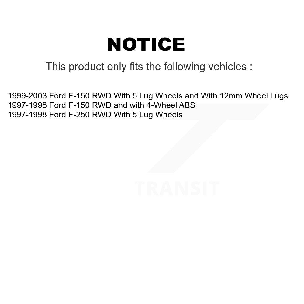 [Avant] Kit d'ensemble disque de frein à disque et moyeu pour Ford F-150 F-250 K8-100032