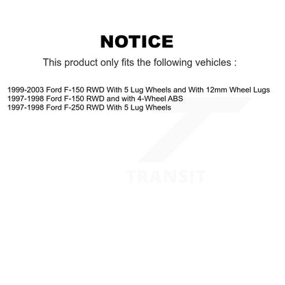 [Avant] Kit d'ensemble disque de frein à disque et moyeu pour Ford F-150 F-250 K8-100032