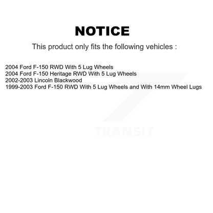 [Avant] Kit d'ensemble disque de frein à disque et moyeu pour Ford F-150 Heritage Lincoln Blackwood K8-100033