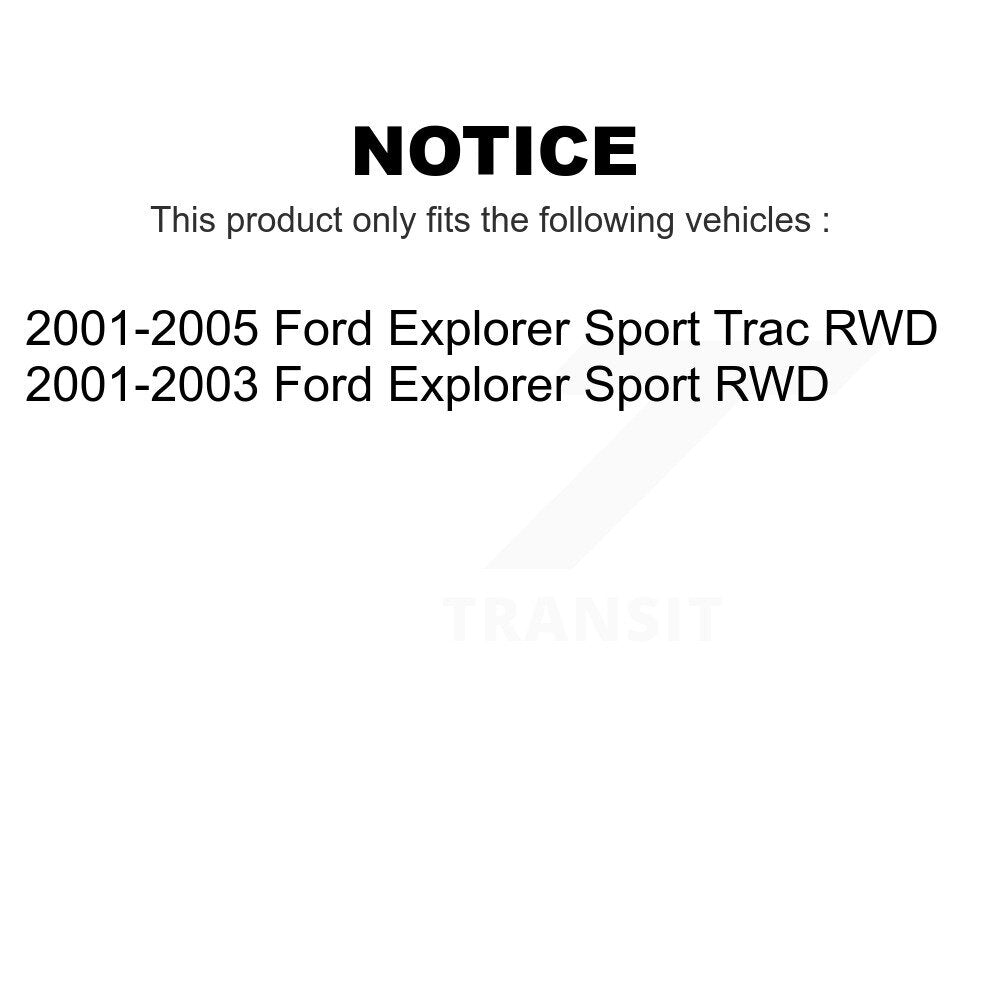 [Avant] Kit d'ensemble disque de frein à disque et moyeu pour Ford Explorer Sport Trac RWD K8-100034