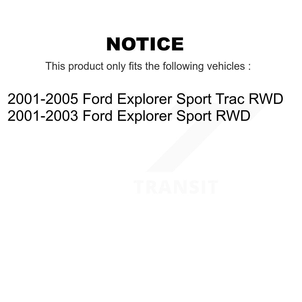 [Avant] Kit d'ensemble disque de frein à disque et moyeu pour Ford Explorer Sport Trac RWD K8-100034