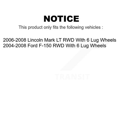 [Avant] Kit d'ensemble disque de frein à disque et moyeu pour Ford F-150 Lincoln Mark LT avec 6 Lug Wheels RWD K8-100035