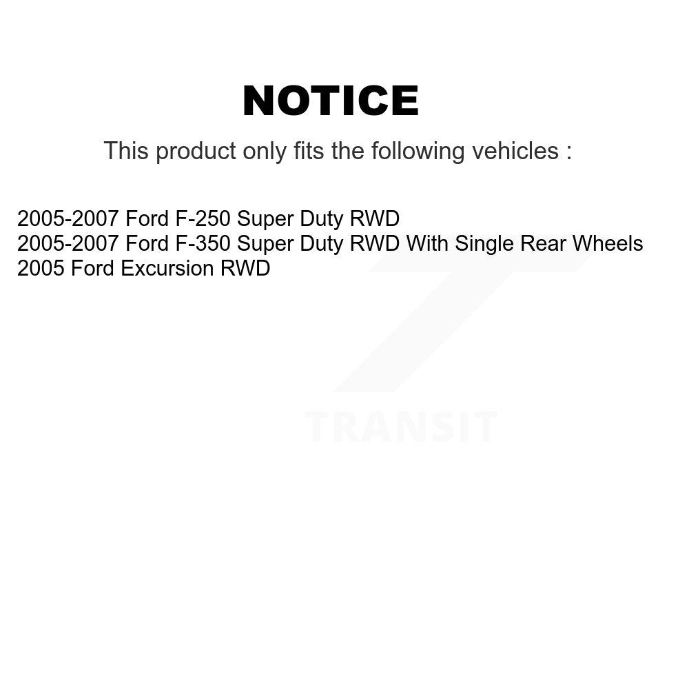 [Avant] Kit d'ensemble disque de frein à disque et moyeu pour Ford F-250 Super Duty F-350 Excursion RWD K8-100039
