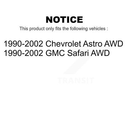 [Avant] Kit de Disque de frein pour 1990-2002 Chevrolet Astro GMC Safari AWD K8-100057