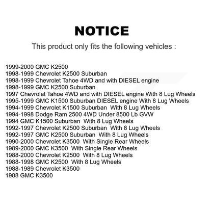 [Avant] Kit de Disque de frein pour Chevrolet K2500 Dodge Ram 2500 K1500 Suburban GMC Tahoe K3500 K8-100062