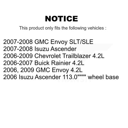 [Avant] Kit de Disque de frein pour Chevrolet Trailblazer GMC Envoy Buick Rainier Isuzu Ascender K8-100093