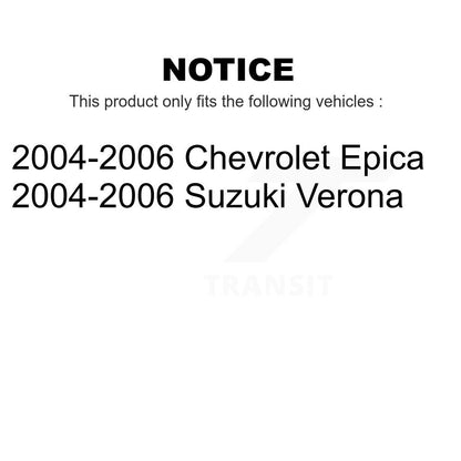 [Avant] Kit de Disque de frein pour 2004-2006 Suzuki Verona Chevrolet Epica K8-100099