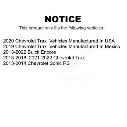 [Avant] Kit de Disque de frein pour Chevrolet Buick Encore Trax Sonic K8-100120