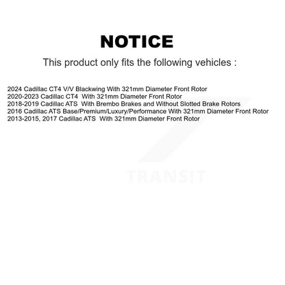 [Avant] Kit de Disque de frein pour Cadillac ATS CT4 K8-100122