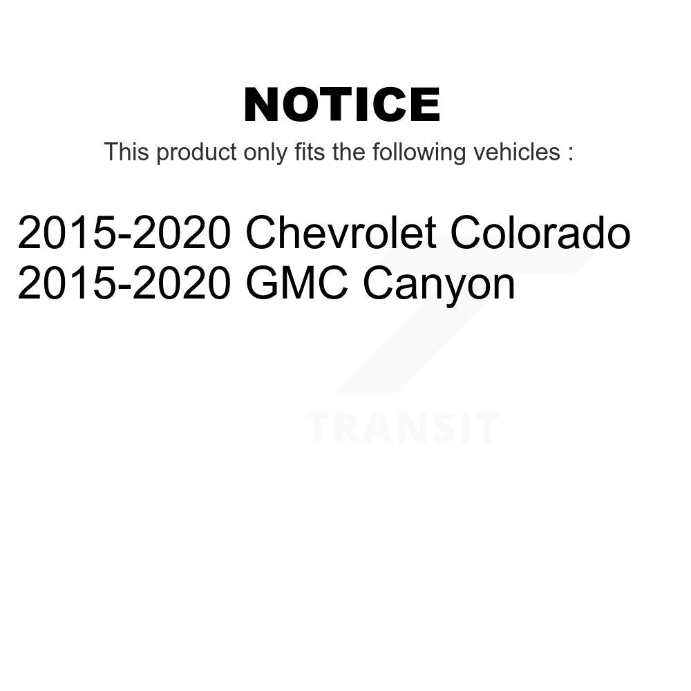 [Avant] Kit de Disque de frein pour 2015-2020 Chevrolet Colorado GMC Canyon K8-100123