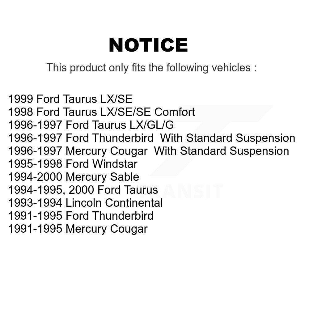 [Avant] Kit de Disque de frein pour Ford Taurus Mercury Sable Windstar Thunderbird Cougar Lincoln Continental K8-100138