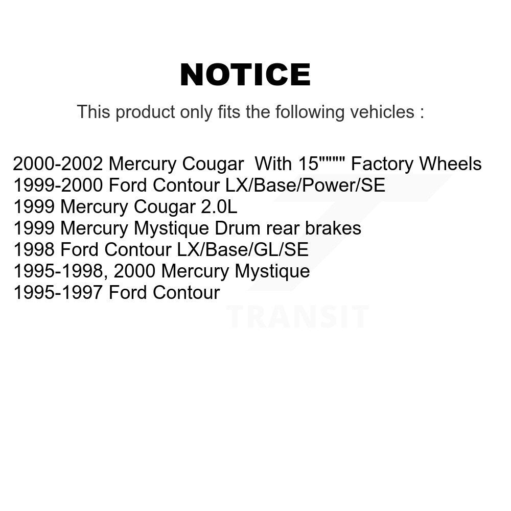 [Avant] Kit de Disque de frein pour Ford Contour Mercury Cougar Mystique K8-100139