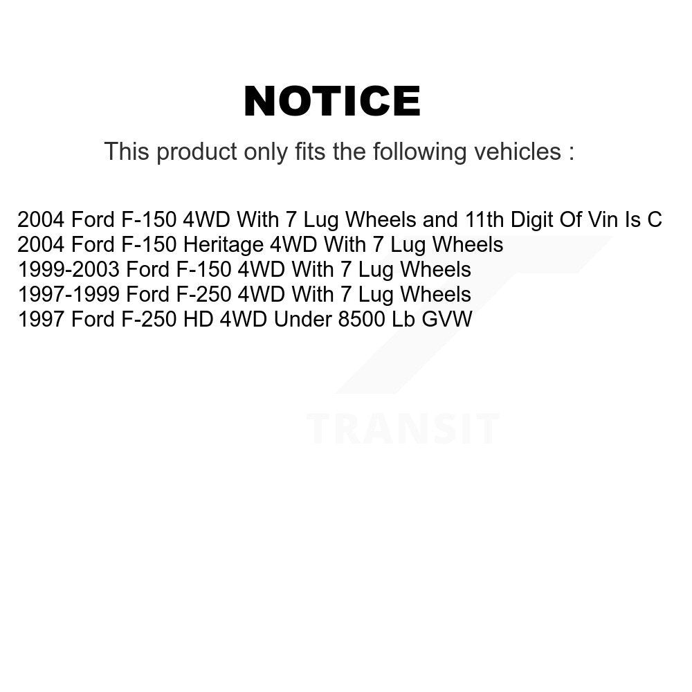 [Avant] Kit de Disque de frein pour Ford F-150 F-250 HD Heritage 4WD K8-100144