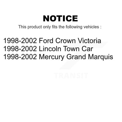 [Avant] Kit de Disque de frein pour 1998-2002 Mercury Grand Marquis Lincoln Town Car Ford Crown Victoria K8-100145