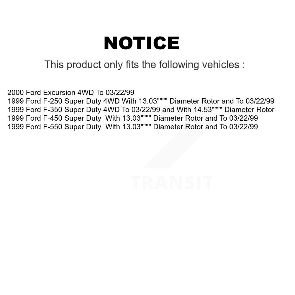 [Avant] Kit de Disque de frein pour Ford F-250 Super Duty F-350 Excursion F-450 F-550 K8-100147