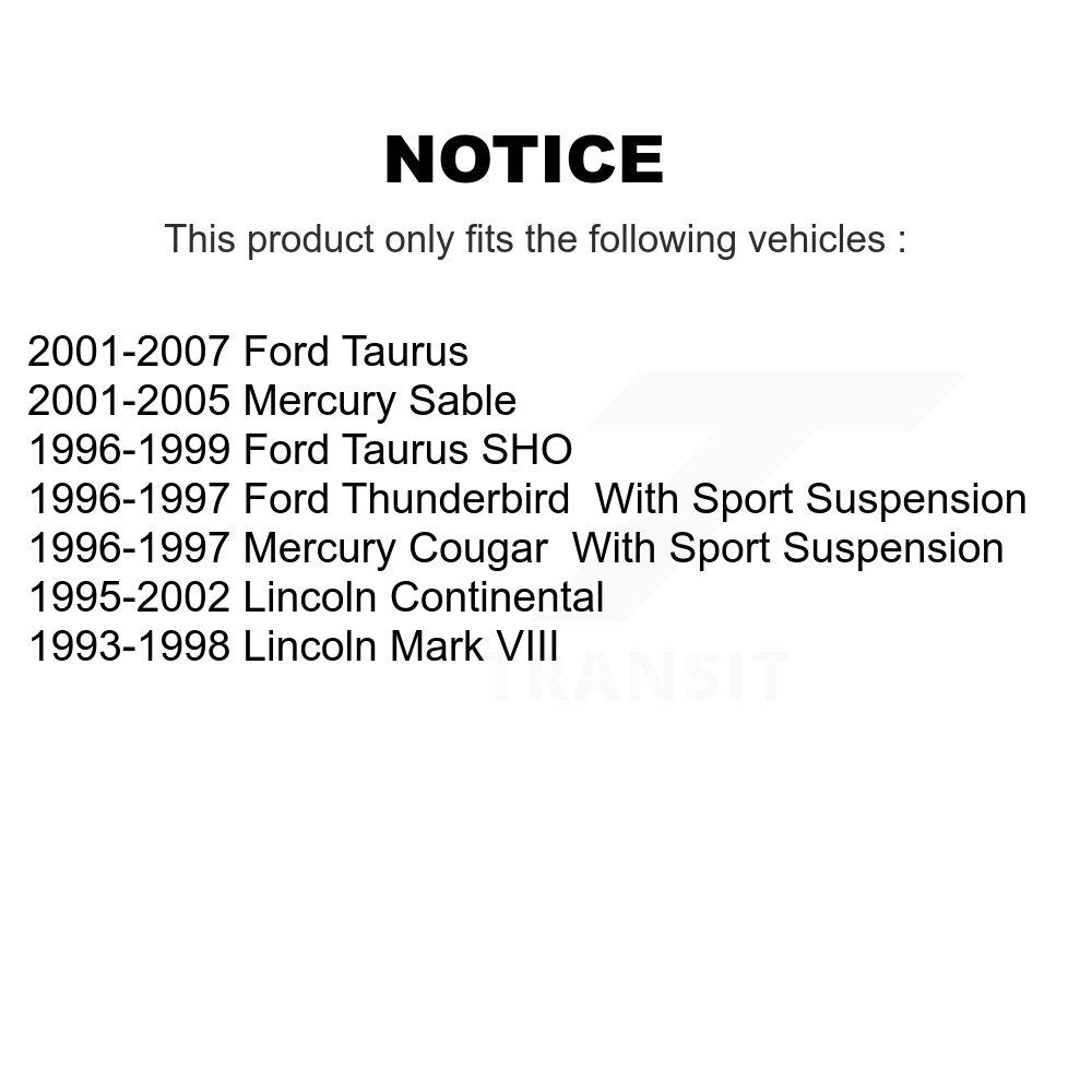 [Avant] Kit de Disque de frein pour Ford Taurus Mercury Sable Lincoln Continental Thunderbird Mark VIII Cougar K8-100148