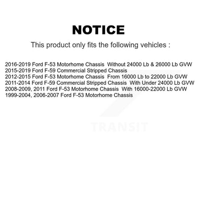 [Avant] Kit de Disque de frein pour Ford F59 F-53 Motorhome Chassis F-59 Commercial Stripped K8-100149