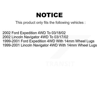 [Avant] Kit de Disque de frein pour Ford Expedition Lincoln Navigator 4WD K8-100155