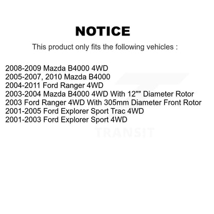 [Avant] Kit de Disque de frein pour Ford Ranger Explorer Sport Trac Mazda B4000 K8-100158