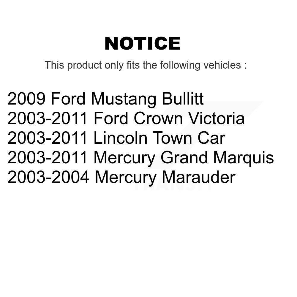 [Avant] Kit de Disque de frein pour Ford Crown Victoria Mercury Grand Marquis Lincoln Town Car Mustang Marauder K8-100160