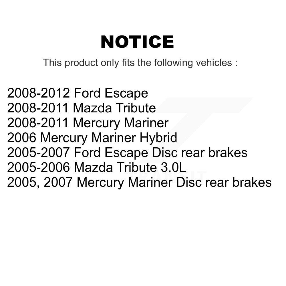 [Avant] Kit de Disque de frein pour Ford Escape Mercury Mariner Mazda Tribute K8-100165