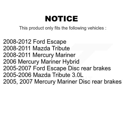 [Avant] Kit de Disque de frein pour Ford Escape Mercury Mariner Mazda Tribute K8-100165