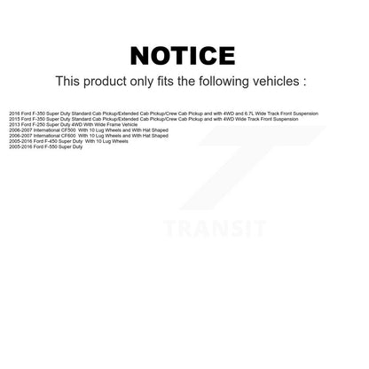 [Avant] Kit de Disque de frein pour Ford F-350 Super Duty F-250 F-450 F-550 International CF500 CF600 K8-100168