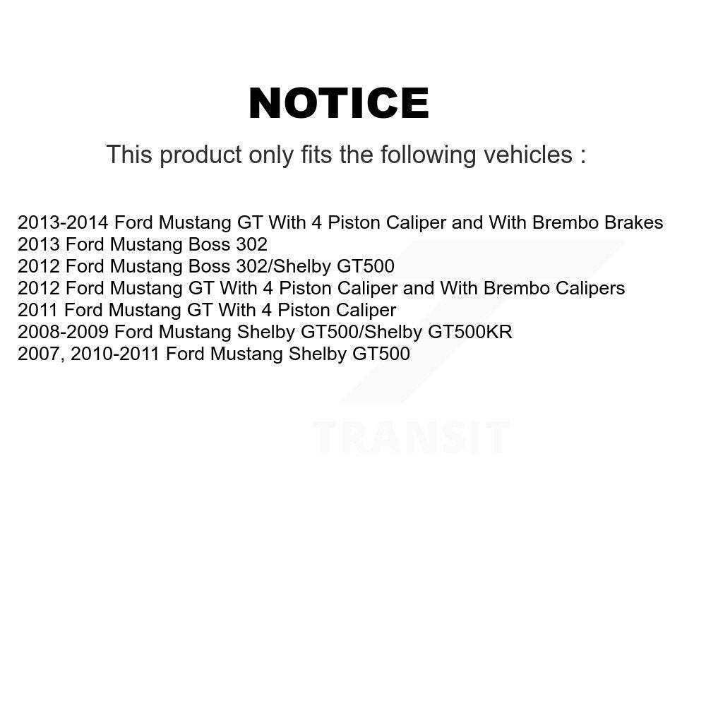 [Avant] Kit de Disque de frein pour Ford Mustang K8-100175