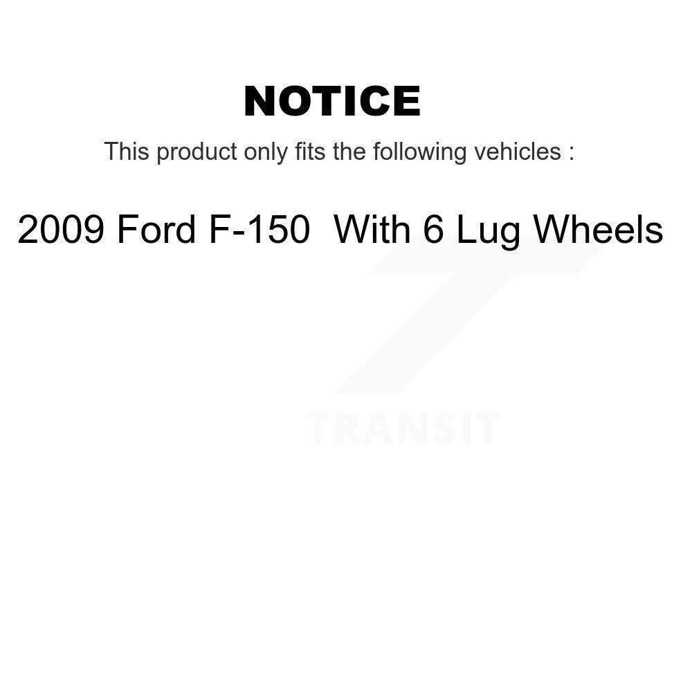 [Avant] Kit de Disque de frein pour 2009 Ford F-150 avec 6 Lug Wheels K8-100183