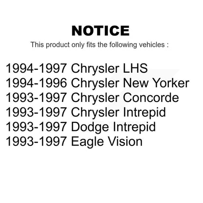 [Avant] Kit de Disque de frein pour Chrysler Dodge Intrepid Concorde LHS Eagle Vision New Yorker K8-100202