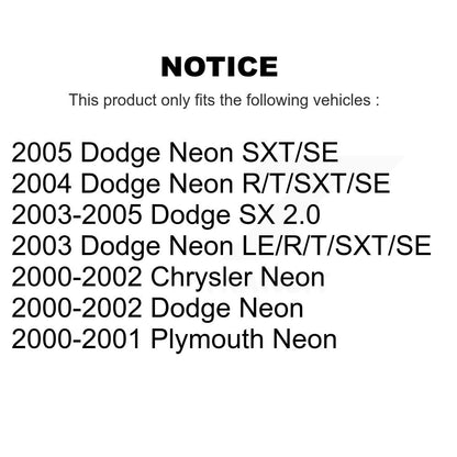 [Avant] Kit de Disque de frein pour Neon Dodge Plymouth Chrysler SX 2.0 K8-100213