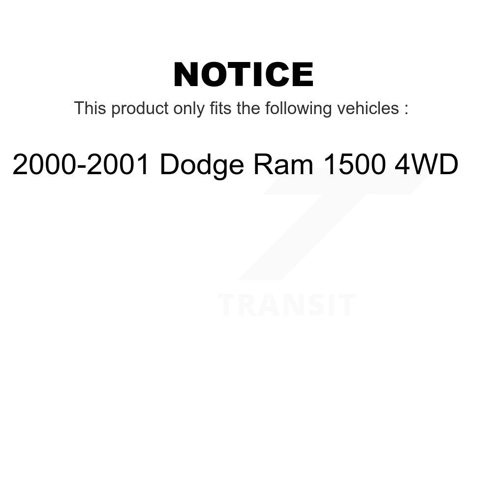 [Avant] Kit de Disque de frein pour 2000-2001 Dodge Ram 1500 4WD K8-100214