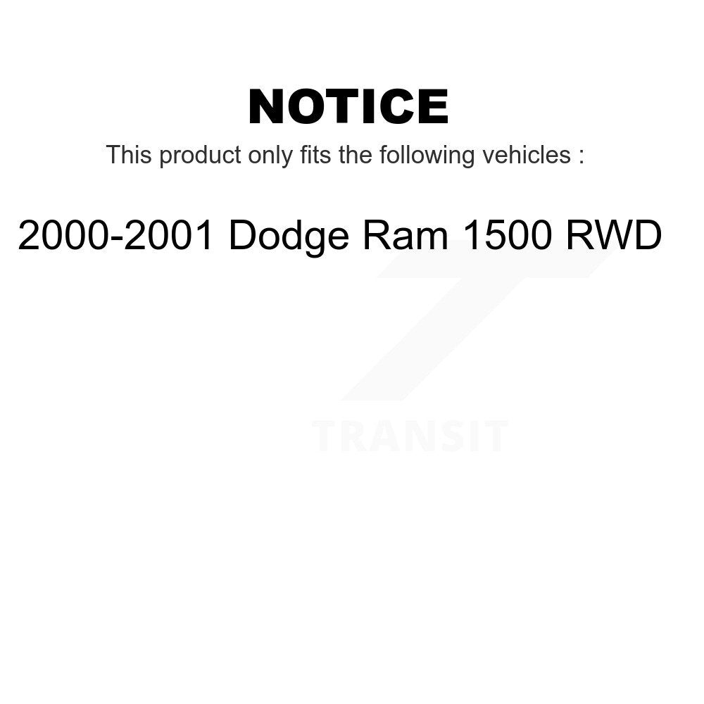 [Avant] Kit de Disque de frein pour 2000-2001 Dodge Ram 1500 RWD K8-100215