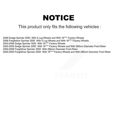 [Avant] Kit de Disque de frein pour Sprinter 2500 Freightliner Dodge 3500 K8-100233