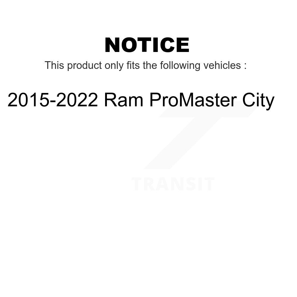 [Avant] Kit de Disque de frein pour 2015-2022 Ram ProMaster City K8-100255