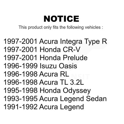 [Avant] Kit de Disque de frein pour Honda CR-V Acura Integra Prelude Odyssey Legend TL RL Isuzu Oasis K8-100256