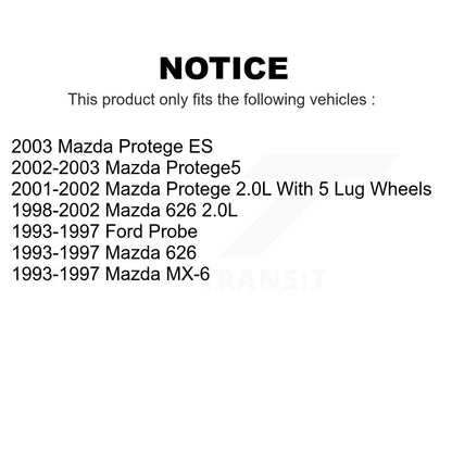 [Avant] Kit de Disque de frein pour Mazda 626 Protege Protege5 Ford Probe MX-6 K8-100275